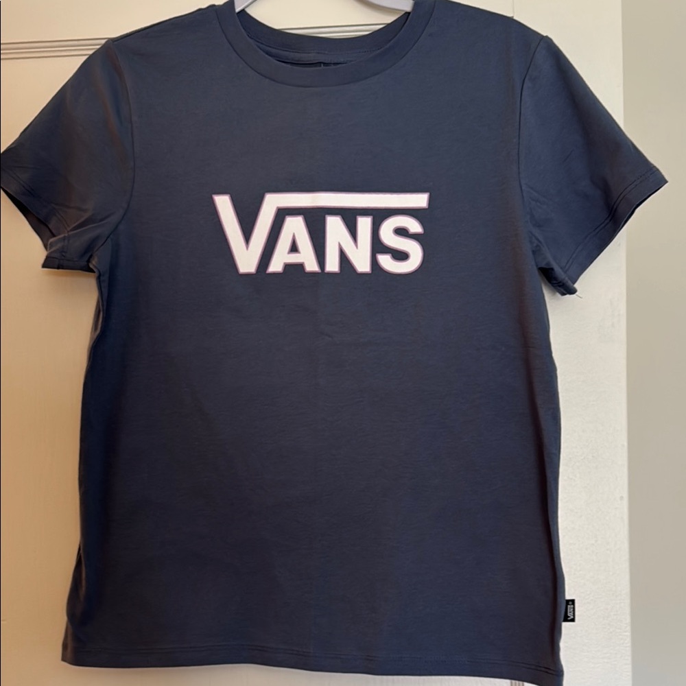 Vans Blue Crew Neck Tee with Iconic Logo